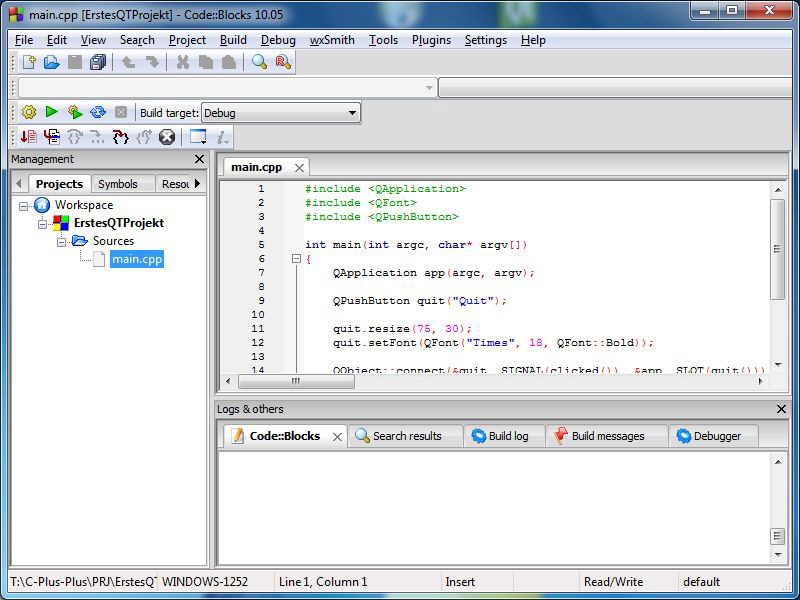 CodeBlocksAufruf 12